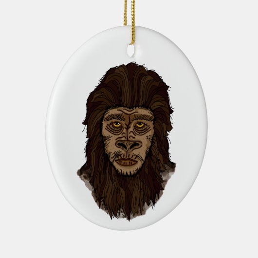 Sasquatch Bigfoot Sumpf Ape Cryptid Monster Keramik Ornament (Rechts)