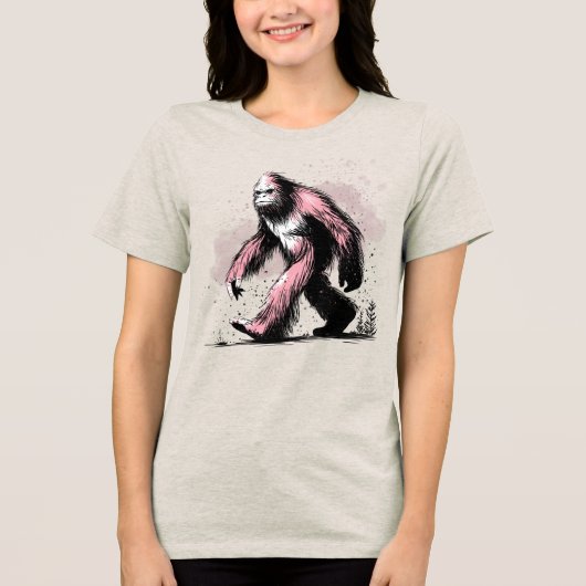 Sasquatch Bigfoot Tri-Blend Shirt (Vorderseite)