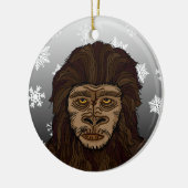 Sasquatch Bigfoot und Snowflakes Weihnachten Keramik Ornament (Links)