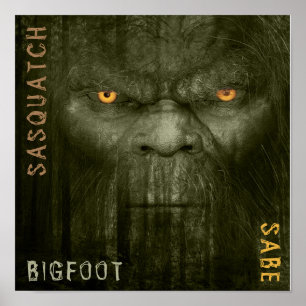 SASQUATCH,BIGFOOTPrint, Value Poster Paper (Matte)