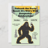 Sasquatch Birthday Einladung (Vorderseite)