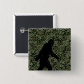 Sasquatch Black Silhouette Digital Camouflage Button (Vorne & Hinten)