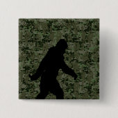 Sasquatch Black Silhouette Digital Camouflage Button (Vorderseite)