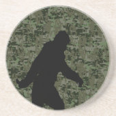 Sasquatch Black Silhouette Digital Camouflage Getränkeuntersetzer (Vorne)