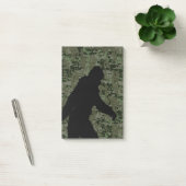 Sasquatch Black Silhouette Digital Camouflage Post-it Klebezettel (Büro)
