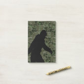 Sasquatch Black Silhouette Digital Camouflage Post-it Klebezettel (Auf Schreibtisch)