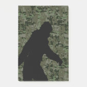 Sasquatch Black Silhouette Digital Camouflage Post-it Klebezettel (Vorderseite)