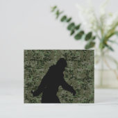 Sasquatch Black Silhouette Digital Camouflage Postkarte (Stehend Vorderseite)