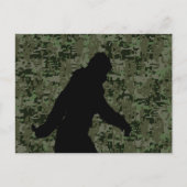 Sasquatch Black Silhouette Digital Camouflage Postkarte (Vorderseite)