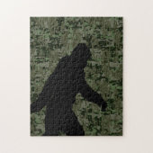 Sasquatch Black Silhouette Digital Camouflage Puzzle (Vertikal)