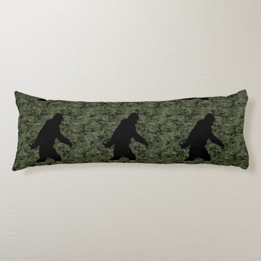 Sasquatch Black Silhouette Digital Camouflage Seitenschläferkissen (Vorderseite)