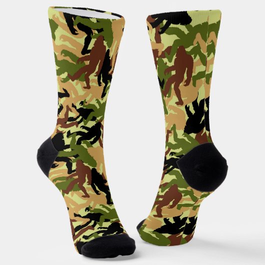 Sasquatch Camouflage Camping Socken (Gewinkelt)