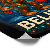 Sasquatch Christmas Lights Holiday Believe  Poster (Ecke)