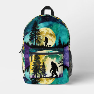 Sasquatch Colorful Vollmond Bedruckter Rucksack