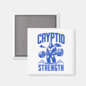 Sasquatch Cryptid Strength Lifting Spaß Monochrom Magnet (Vorderseite/Rückseite)