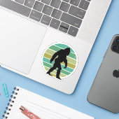 Sasquatch Custom-Cut Vinyl Stickers Aufkleber (Laptop mit iPhone)