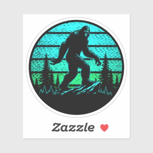 Sasquatch Custom-Cut Vinyl Stickers Aufkleber (Blatt)