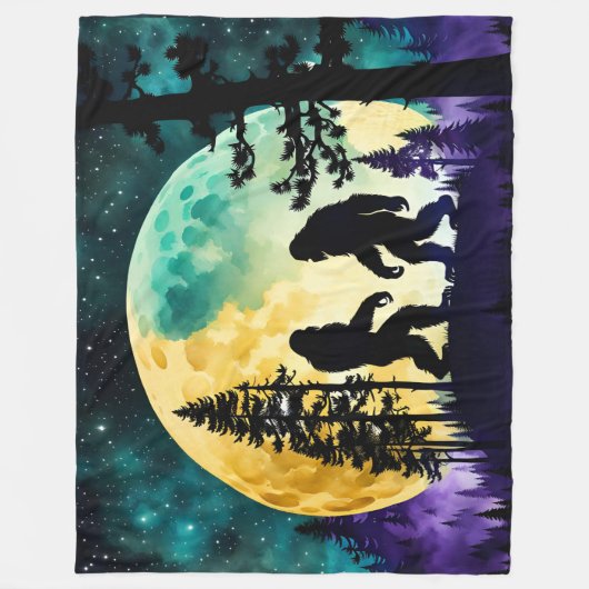 Sasquatch Dance Vollmond auf dem Berg Fleecedecke (Vorderseite)