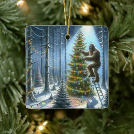 Sasquatch Dekorieren Weihnachtsbaumen Funny Keramikornament