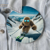 Sasquatch der Skifahrer Button (Beispiel)
