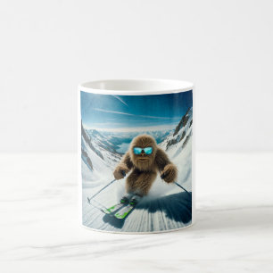Sasquatch der Skifahrer Kaffeetasse
