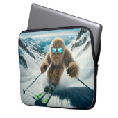 Sasquatch der Skifahrer Laptopschutzhülle (Vorderseite Links)
