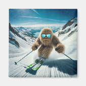 Sasquatch der Skifahrer Magnet (Vorne)
