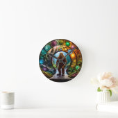 Sasquatch Dimensions Portal Runde Wanduhr (Zuhause)