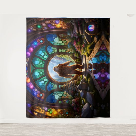 Sasquatch Dimensions Portal Wandteppich (Vorderseite)