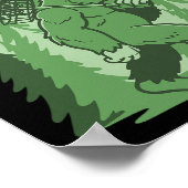 Sasquatch Disc Golf Sket Wald Lustiger Frisbee  Poster (Ecke)