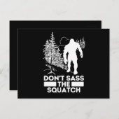 Sasquatch Dont sass the Squatch Postkarte (Vorne/Hinten)
