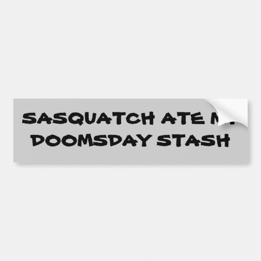 Sasquatch / Doomsday stash Autoaufkleber (Vorne)