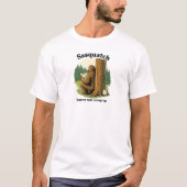 Sasquatch echtes Camping T-Shirt (Vorderseite)