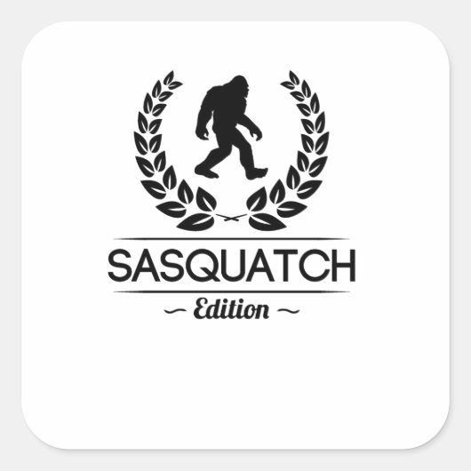 Sasquatch Edition Quadratischer Aufkleber (Vorderseite)