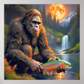 Sasquatch Fang Regenbogenforelle Poster (Vorne)