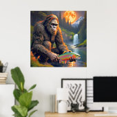 Sasquatch Fang Regenbogenforelle Poster (Heimbüro)
