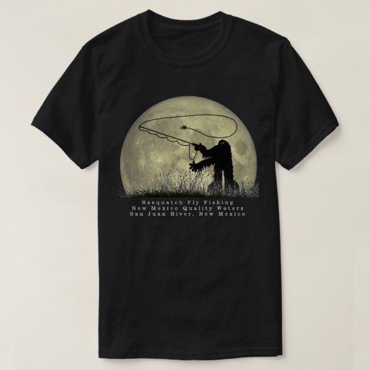 Sasquatch Fischen New Mexico T - Shirt (Design vorne)