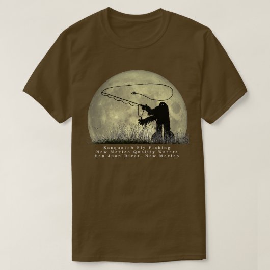 Sasquatch Fischen New Mexico T - Shirt (Design vorne)