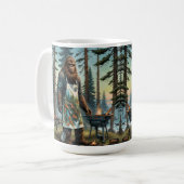 Sasquatch Fish Grillmaster Vater Kaffeetasse (Vorderseite Links)