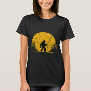 Sasquatch Fliegenfischen Vintage Forellenfischer L T-Shirt