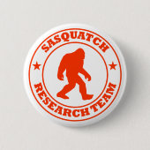 SASQUATCH FORSCHUNGSTEAM - rotes Prologo Bigfoots Button (Vorderseite)