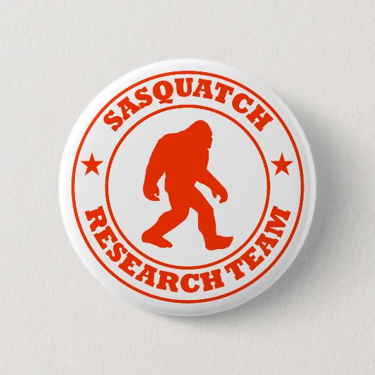 SASQUATCH FORSCHUNGSTEAM - rotes Prologo Bigfoots Button (Vorderseite)