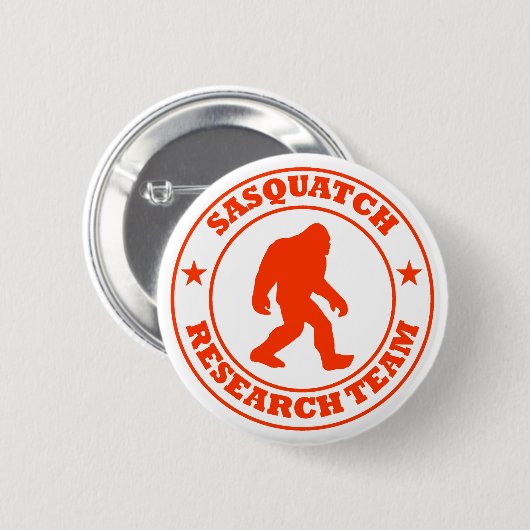 SASQUATCH FORSCHUNGSTEAM - rotes Prologo Bigfoots Button (Vorne & Hinten)