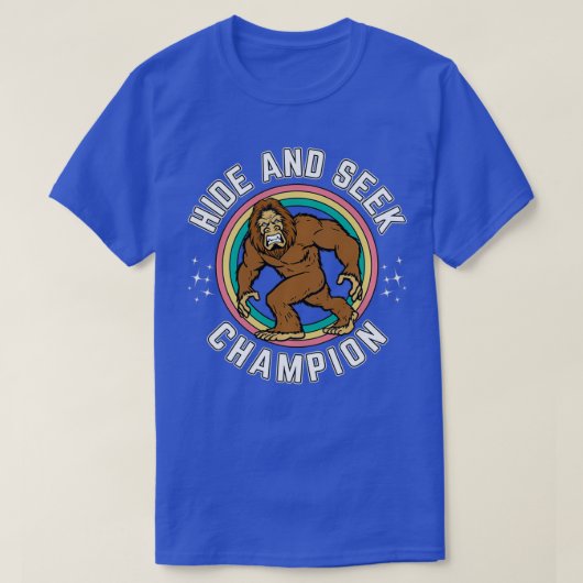 Sasquatch Funny Bigfoot Hide und suchen Sie Champi T-Shirt (Design vorne)