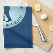 Sasquatch für den Präsidenten Geschirrtuch (Viertel Falte)