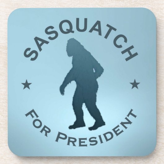 Sasquatch für den Präsidenten Getränkeuntersetzer (Vorderseite)