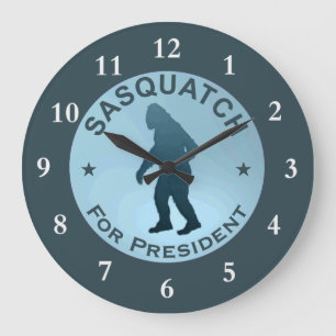 Sasquatch für den Präsidenten Große Wanduhr