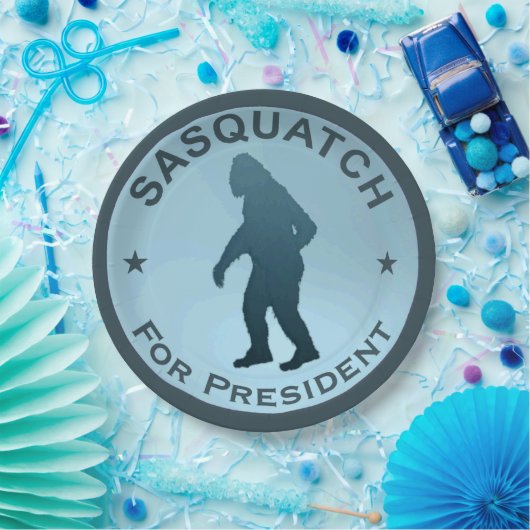 Sasquatch für den Präsidenten Pappteller (Party)