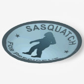 Sasquatch für den Präsidenten Pappteller (Schrägansicht)