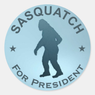 Sasquatch für den Präsidenten Runder Aufkleber
